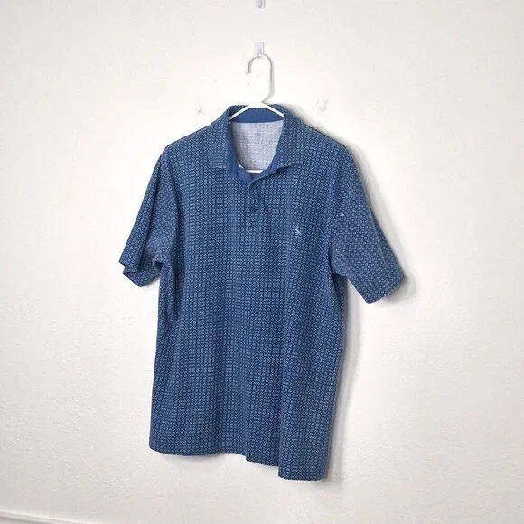 Tailorbyrd Mens Polo Shirt Sz XXL Geo Print Colorful Preppy Golf Boho Artsy - Picture 3 of 16